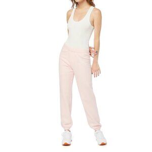 Lazy Pants Niki Fleece Relaxed Joggers with Stain (See Photos) - Medium in Pink